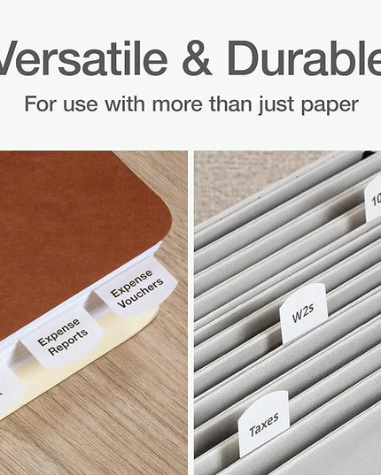 Redi-Tag Products - Redi-Tag - Laser Printable Index Tabs, 1 1/8 in, White, 100/Pack - Sold As 1 Pack - Create permanent professional-quality indexes. - Sturdy plastic self-adhesive tabs attach to any page. - Templates compatible with Windows version o...
