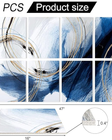 YPY Sound Proof Panels for Walls: Acoustic Panels 8 Pack 48"x32" Decorative Soundproof Padding Absorbing Noise Recording Studio Acoustic Treatment
