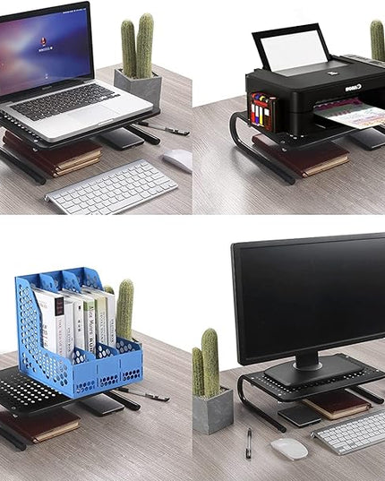 suptek Monitor Stand Riser for Computer,Laptop,Printer, Notebook and All Flat Screen Display with Vented Metal Platform and 4 Inches Height Underneath Storage (MST004)