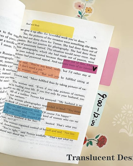 ELII 500 PCS Sticky Index Tabs 2 Inch Book Tabs,Clear Sticky Notes for Pages Notebooks File Tabs Self Adhesive