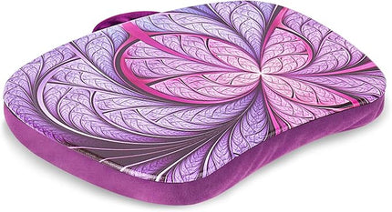 Jasenna Lap Laptop Desk - Portable Lap Desk with Pillow Cushion, Fits up to 15.6 inch Laptop for Home Office Students Use as Computer Laptop Stand, Book Tablet(1-Purple Flower)