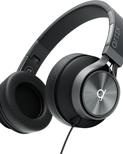 ARTIX CL750 Over Ear Headphones Wired with Mic & Volume Control, Audio with 100% Noise Cancelling Computer Wired, Plug in for Laptop, Dj Corded Studio Headphones