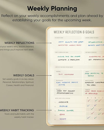 Undated, 2026 Planner, 5.8” x 8.3” - The #1 Productivity Planner to Achieve Your 2026 Goals - Planner 2026-2027 by PRODUCTIVITY STORE (A5, CREAM)