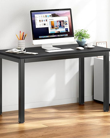 DlandHome 39 inches Small Computer Desk for Home Office Activity Table Writing Table for Small Spaces Study Table Student Laptop Desk Black DND-AC3CB-100