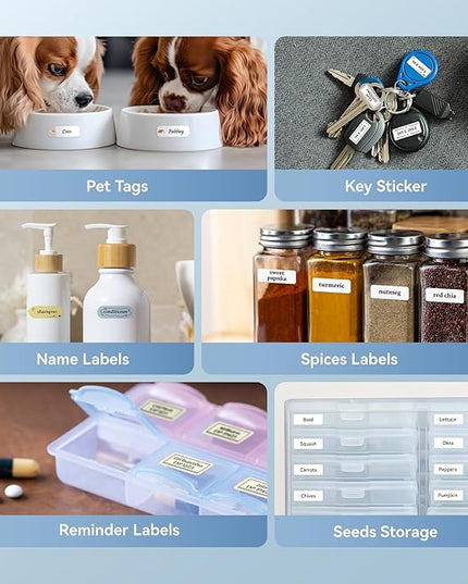 NIIMBOT Label Maker Machine D11 Label Printer Portable Wireless Connection Multiple Templates Available for Phone Easy to Use Office Home Organization USB Rechargeable