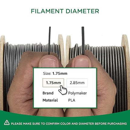 Polymaker Matte PLA Filament Matte Arctic Teal 1.75mm 3kg 3D Printing Filament, PolyTerra 3D Printer PLA Filament