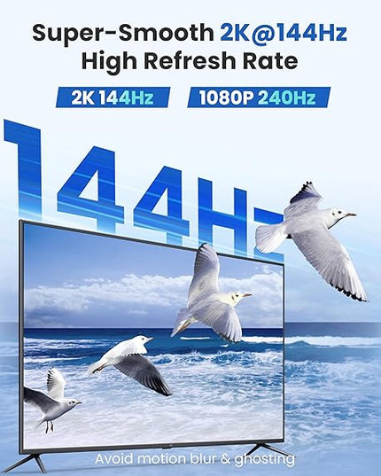 Warrky 4K 60Hz USB C to HDMI Cable 6ft 2Pack [Anti-Interference Gold-Plated Plugs] Aluminum Type-C to HDMI 2.0 Cord, Thunderbolt 3/4/5 Compatible for iPhone 15/16 Series, MacBook, iMac, iPad, Galaxy
