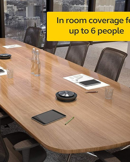 Jabra Speak 710 MS Wireless Bluetooth Speakerphone with Link 370 USB Adapter – Portable Conference Speaker for Holding Meetings Anywhere with Immersive Sound - Certified for Microsoft Teams