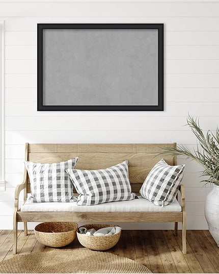 Amanti Art Black Framed Magnetic Board 27x39 Large Vision Board for use with Magnets, 100% Metal Sheet to Display Items as Office Decor or for Home Organization in mudroom, Kitchen or Kids Room