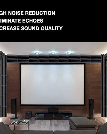 Sonic Acoustics 12 Pack Acoustic Foam Panels 7" X 7" X 12" Sound Absorbing Panel, Bass Trap Studio Foam, Corner Block Finish, Sound Panels Soundproof Sound Insulation Absorbing