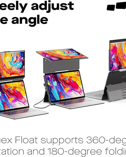 Duex Float Mobile Pixels 15.6" Stacked Portable Screens, Full HD IPS 1080P Touchscreen Monitor with Built-in Kickstand, USB Type-C/HDMI Plug and Play, Support Windows/Mac/Android/ChromeOS/Switch