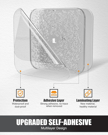 Hat Rack for Hat Storage (8-Pack), Multi-Purpose Hat Organizer, Strong Adhesive Hat Hooks for Wall Hat Organizer for Baseball Caps, Two Mounting Options Hat Hook, White