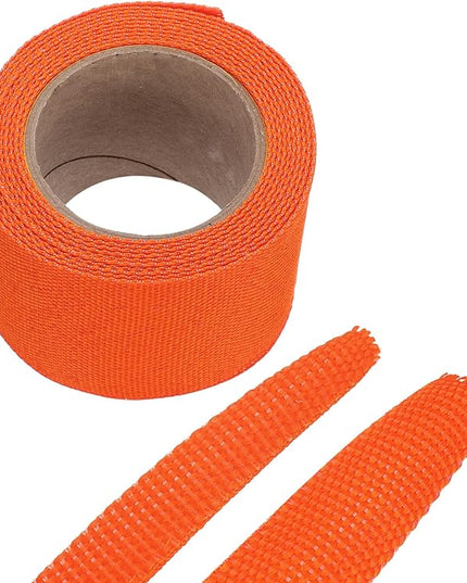 MECCANIXITY Braided Cable Sleeves Heat Shrinkable Fabric Sleeving, 1 9/16" 10ft Orange 2:1 Ratio Heat Shrinkable Cord Protector for Harness Cable, Network Cable Protection, Cable Management
