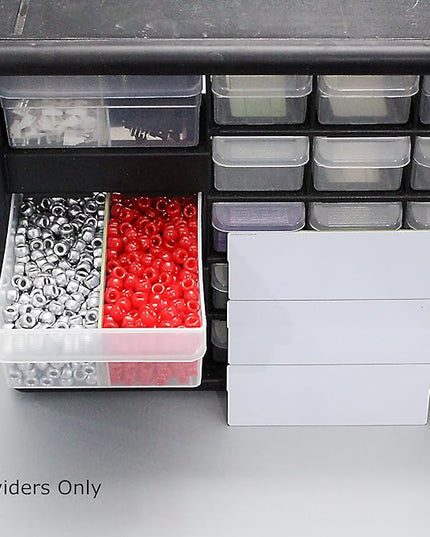 (24-Pack) Large Drawer Dividers compatible with Craft Cabinet and Hardware Storage Organizers, (Dividers Only)