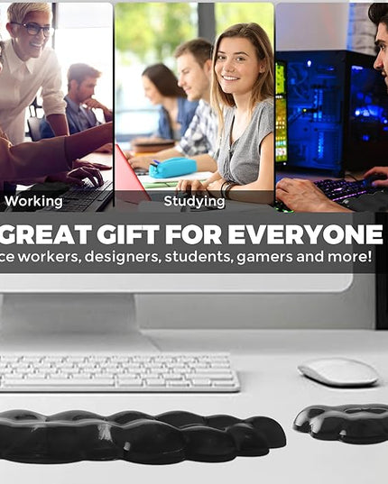 Gel Cloud Keyboard & Mouse Wrist Rest Set - Cloud Keyboard Wrist Rest Pad & Mouse Support for Office Gaming Pad Computer Laptop Ergonomic Comfortable Pain Relief- Cloud Pad Set