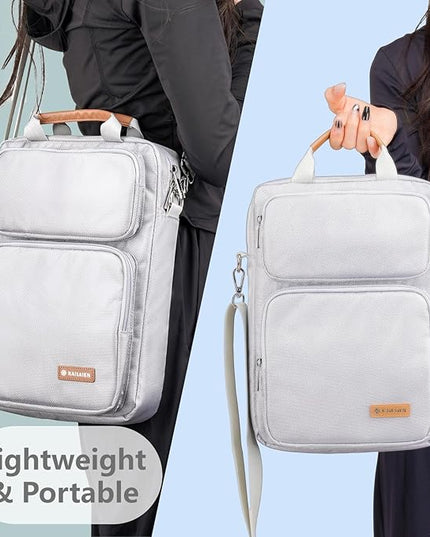 10-13 Inch Tablet Sleeve Bag, Ipad Bag for 13 In/11 in New iPad Pro M4 & 13 in Air M2 2024,iPad Pro 12.9 M2&M1,Ipad 10.9,Galaxy Tab S8+/S9+ 12.4,with Removable Shoulder Strap(Silver)