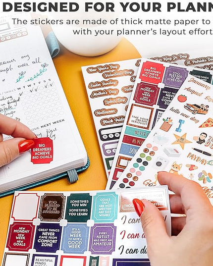Clever Fox Planner Stickers – 1360+ Aesthetic Monthly, Weekly, Daily, Seasonal, Holiday & Journal Stickers – Journaling & Calendar Accessories for Women, Adults & School, 14 Sheets (Value Pack)