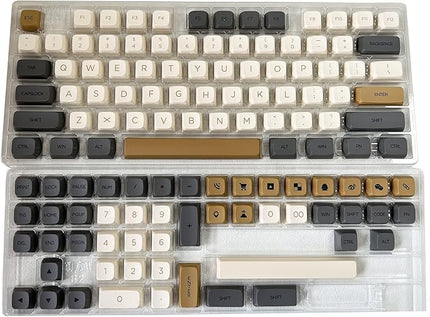 Guffercty kred XDA Profile Keycaps 125 Retro PBT Key Cap Cover Set Dye Sublimation ANSI US Layout for Cherry Mx Switch Mechanical Keyboard (XDA/Ember)