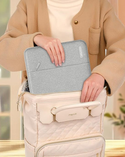 MOSISO Laptop Case 17.3 inch, 17-17.3 inch Laptop Sleeve Compatible with Dell, HP, Lenovo, Asus, Acer, Alienware, Polyester Vertical Computer Sleeve Bag with Pocket, Gray