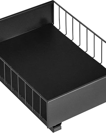 LYNK PROFESSIONAL® Pull Out Cabinet Organizer, 10" x 14" Single Tier Slide Out Drawers for Kitchen Cabinets - Sliding Pull-Out Pantry Shelves – Home Shelf Organizers - Lifetime Ltd. Warranty, Black