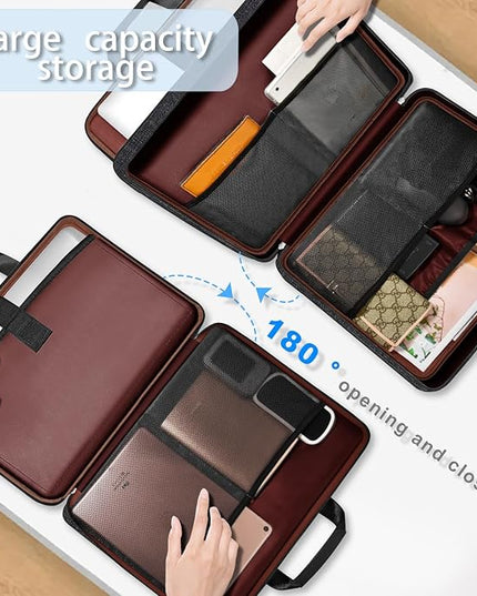 ZINZ Laptop Case 15 15.6 16 inch Sleeve, Expandable Computer Hand Bag with Multi-pockets Compatible with MacBook Pro 16 inch M4/M3/M2/M1, MacBook Air/Pro 15 inch and 15-16 inch Notebooks，B04K01