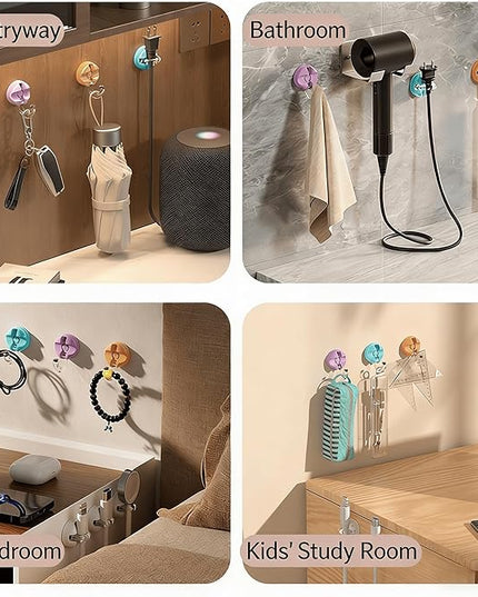 IFNOW Magnetic Cable Clips for Nightstand Self Adhesive Cord Holder Adjustable Clip for Desk, Nightstand, Phone Charger, Computer, Home, Office, Car (Mixed Colors-New, 6PCS)