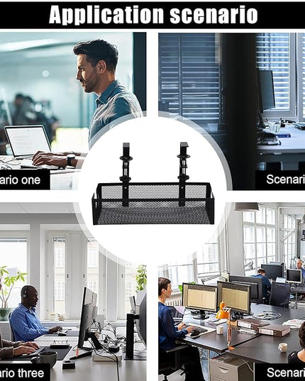 Under Desk Cable Management Tray,Space Saving Cord Organizer | Desk Cable Management Tray - for Family Friends Students Adults Men Women Home Indoor Office Study Kitchen