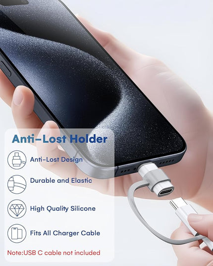 MFi Certified USB C to Lightning Adapter 4-Pack, 27W Fast Charging & Data Sync, Lightning to USB Type C Cable Adapter Compatible with iPhone 14/13/12/Pro/Max, iPad, AirPods, with Anti-Loss Lanyard