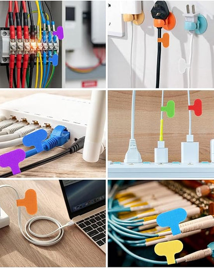 40 Pcs Cable Labels Tags Multi Color Durable Cable Labels With Writable Surface, Waterproof Wire Labels For Electronics Organization Multi-Color Write On Cord Label, 2.44" X 1.49" Cord Tags (8 Colors)