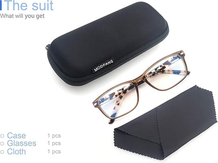 MODFANS Progressive Multifocus 2.0 Reading Glasses,Blue Light Blocking Glasses,Anti-Glare,Anti-Eye Fatigue,UV Protection for Computer/TV/Tablet/Phone,Readers with Comfort Sping Hinge