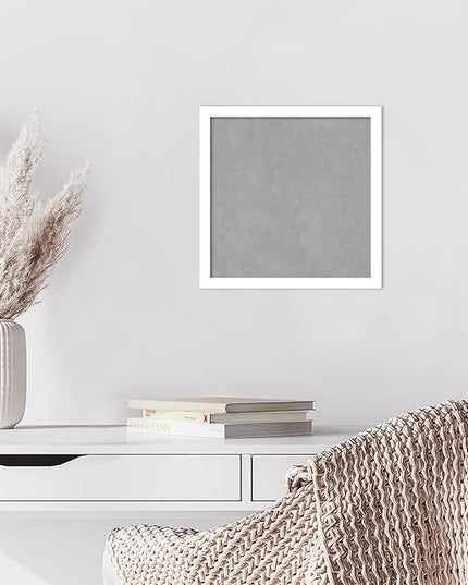 Amanti Art White Framed Magnetic Board 13x13 X-Small Vision Board for use with Magnets, 100% Metal Sheet to Display Items as Office Decor or for Home Organization in mudroom, Kitchen or Kids Room