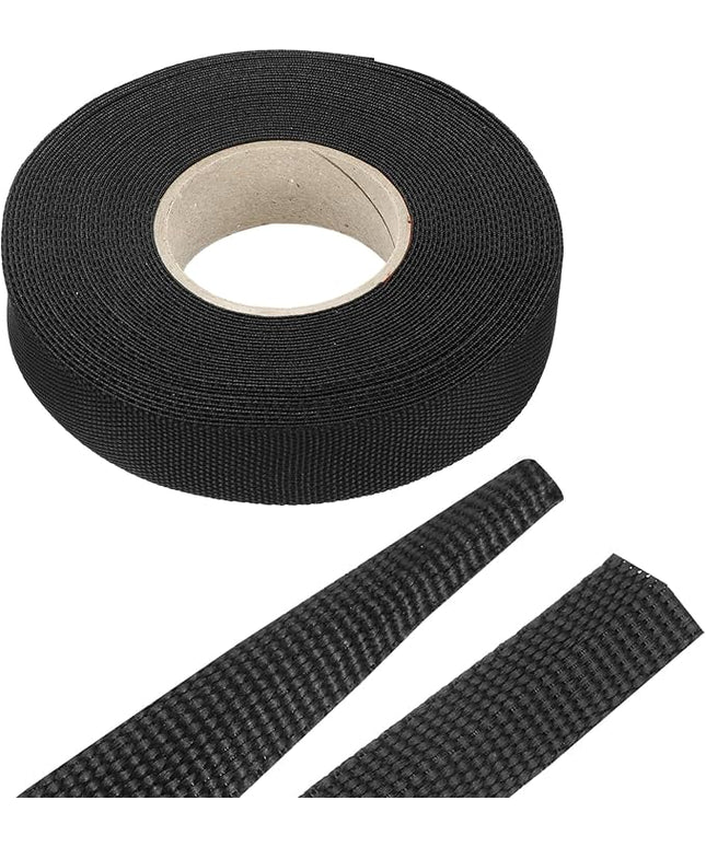MECCANIXITY Braided Cable Sleeves Heat Shrinkable Fabric Sleeving, 5/8" 40ft Black 2:1 Ratio Heat Shrinkable Cord Protector for Harness Cable, Network Cable Protection, Cable Management