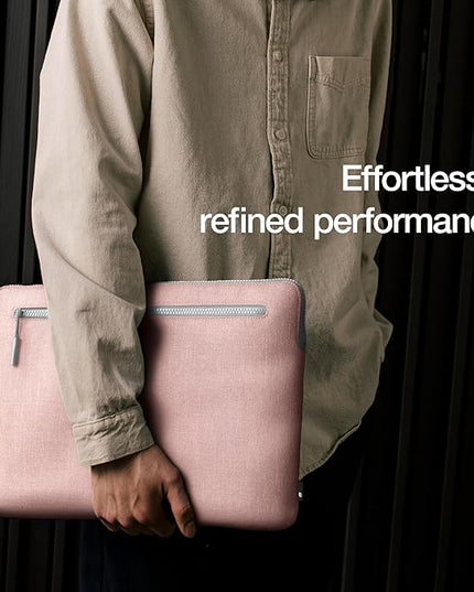 Incase Compact Laptop Sleeve with Woolenex - 14" MacBook/Laptop and iPad/Tablet Sleeve, Computer Case and Cover, Lightweight, Weather Resistant, with Slip Pocket for Accessories - Blush Pink