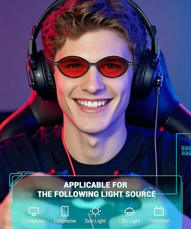 TIJN Olisa Blue Light Blocking Glasses for Women Men,Oval Glasses Frame Bluelight Glasses for Gaming/Computer/Screen