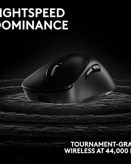 Logitech G PRO X Superlight 2 DEX Wireless Gaming Mouse, 60g pro-Grade Right-Handed Mouse with 5 programmable Buttons, USB-C Charging, 44k DPI Sensor, up to 8 kHz Polling for PC/Mac - Black