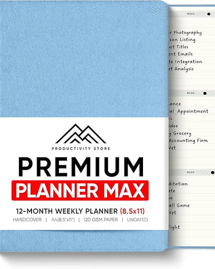 Undated, 2026 Planner, 8.5" x 11" - The #1 Productivity Planner to Achieve Your 2026 Goals - Planner 2026-2027 by PRODUCTIVITY STORE (A4, BLUE)