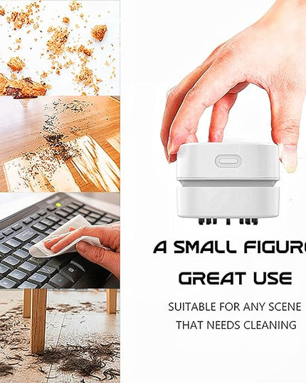TRZLIFE Desk Vacuum Cleaner, Rechargeable and Durable Mini Desktop Vacuum with Bonus Accessories Desk Cleaner Sucks Tiny Items and Crumbs from Desktop Drawer Countertop Ideal as a Valentine's Day gift