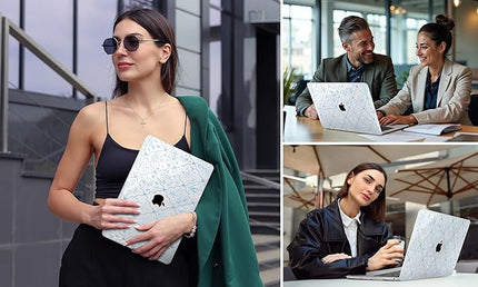 DONGKE Compatible with MacBook Pro 13 inch Case 2024 2023-2020 Release A2338 M2/M1 A2251 A2289 with Retina Display & Touch ID, Plastic Hard Shell & Keyboard Cover & Screen Film - Millefleurs