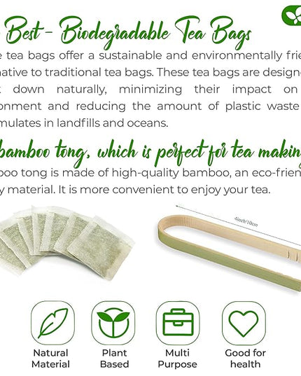 FreshDrinkUS, Premium 90 Mugwort Leaf Tea Bags, 100% Natural and Pure Mugwort Leaves. No Sugar, No Caffeine, No Gluten, Vegan.