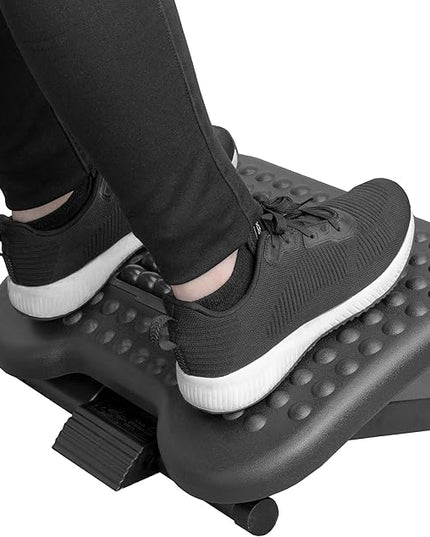 Mount-It! Ergonomic Under Desk Footrest | Massaging Foot Support for Foot Comfort | Office Tilting Footrest with 3-Level Height Adjustment Against Swelling