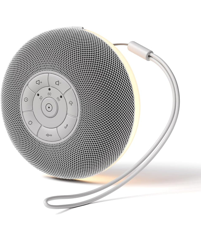 Portable Sound Machine, Long Battery with Loud Bluetooth Speaker, 39 Special Soothing Sounds, White Noise Sound Machine for Sleeping
