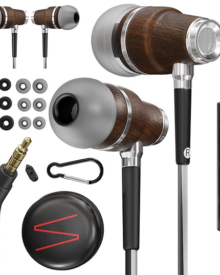 Symphonized Wired Earbuds with Microphone – 90% Noise Cancelling Ear buds with Mic, in Ear Headphones Wire for Computer & Phone, Earphones 3.5 mm Jack