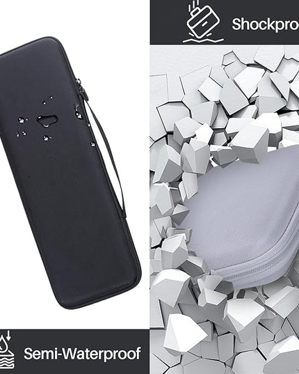 Hard Case Compatible with Logitech MX Keys S or MX Keys Advanced Keyboard (Pale Grey Case)