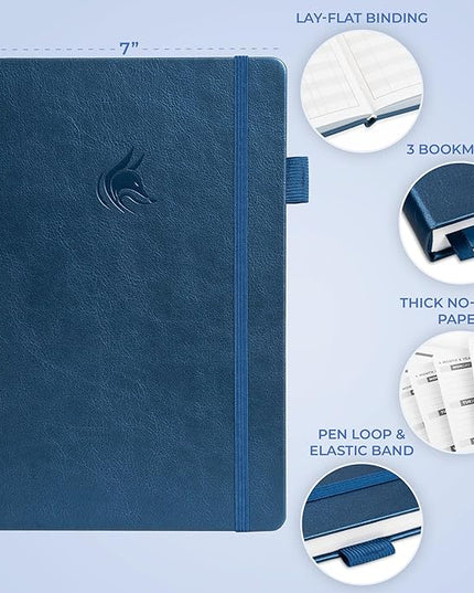 Clever Fox Planner Large – Undated Weekly & Monthly Planner for Productivity, Time Management & Goals – Organizer Journal – 7x10” (Dark Blue)