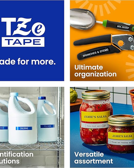 Brother Genuine P-Touch TZe Black Print on Matte Silver Label Tape (TZeS961), Strong Adhesive Laminated,1-1/2in x 26.2ft (36mm x 8m), for Select P-Touch Label Makers, Water-Resistant, Extra Strength