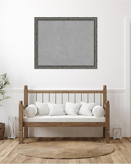 Amanti Art Black Framed Magnetic Board 36x44 X-Large Vision Board for use with Magnets, 100% Metal Sheet to Display Items as Office Decor or for Home Organization in mudroom, Kitchen or Kids Room