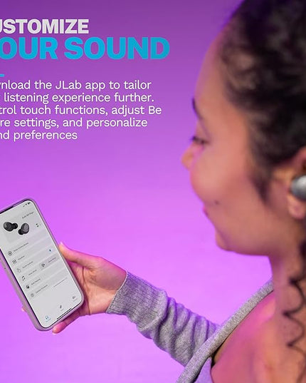 JLab Go Air Pop+ True Wireless Earbuds, in Ear Headphones, Bluetooth Earphones, 35H Playtime Ear Buds, Bluetooth Earbuds with Microphone, USB-C Charging Case, Dual Connect, EQ3 Sound, Clear