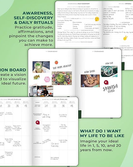 Clever Fox Planner Schedule – Undated Weekly & Monthly Life Planner with Time Slots, Appointment Book & Daily Organizer, A5 (Forest Green)