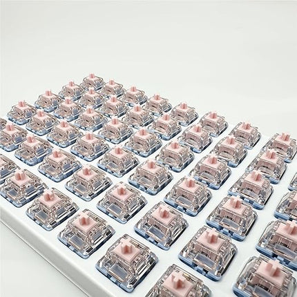 GATERON Melodic Switches for MX Mechanical Keyboard, 5-pin 60gf Clicky/Pre-lubed/Stable stem/Crisp Sound/Accurate triggering Switches (Melodic,108Pcs)