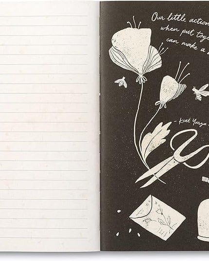 Compendium Softcover Journal - The heart that gives, gathers. – A Write Now Journal with 128 Lined Pages, 5″W x 8″H